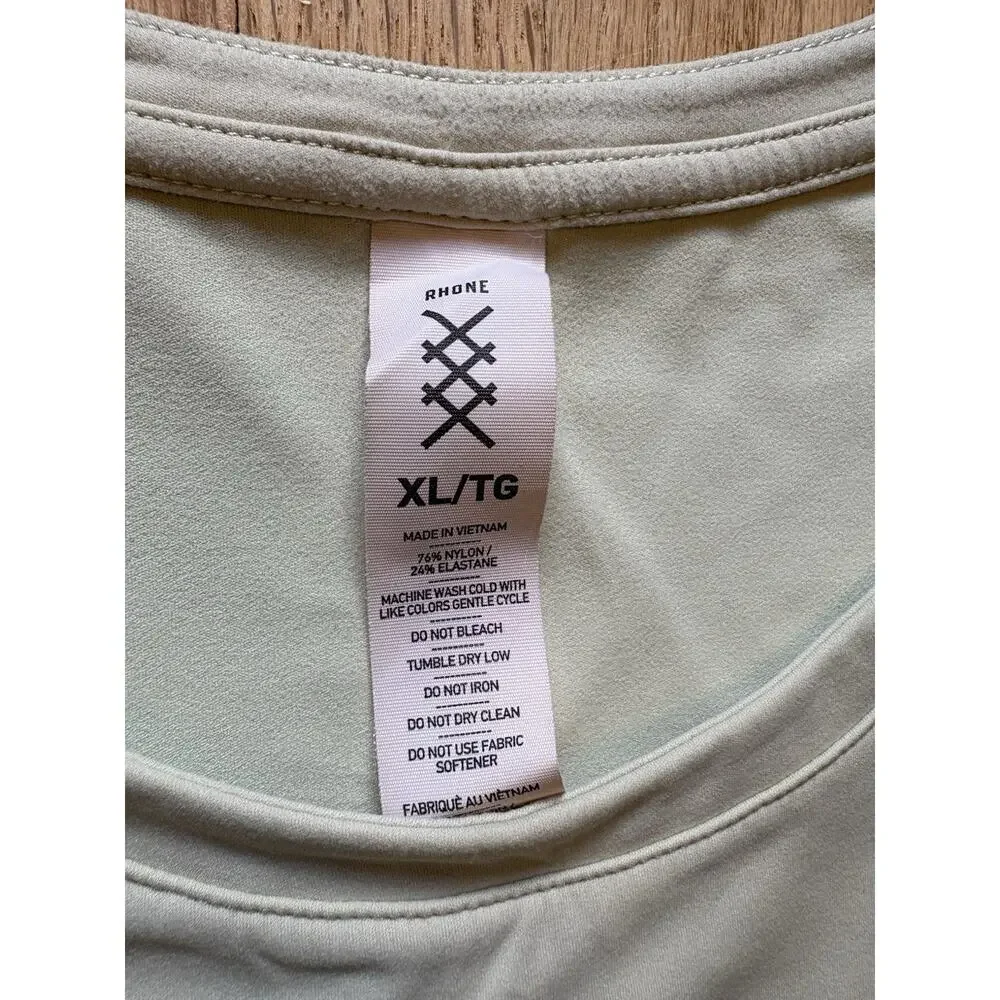 Rhone Grey Sage Grey Serene Crop Performance Tank Top Sleeveless Size XL